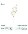 GloboStar® Artificial Garden WHITE CHERRY BLOSSOM BRANCH 21320 Τεχνητό Διακοσμητικό Λευκό Κλαδί Κερασίας Y88cm